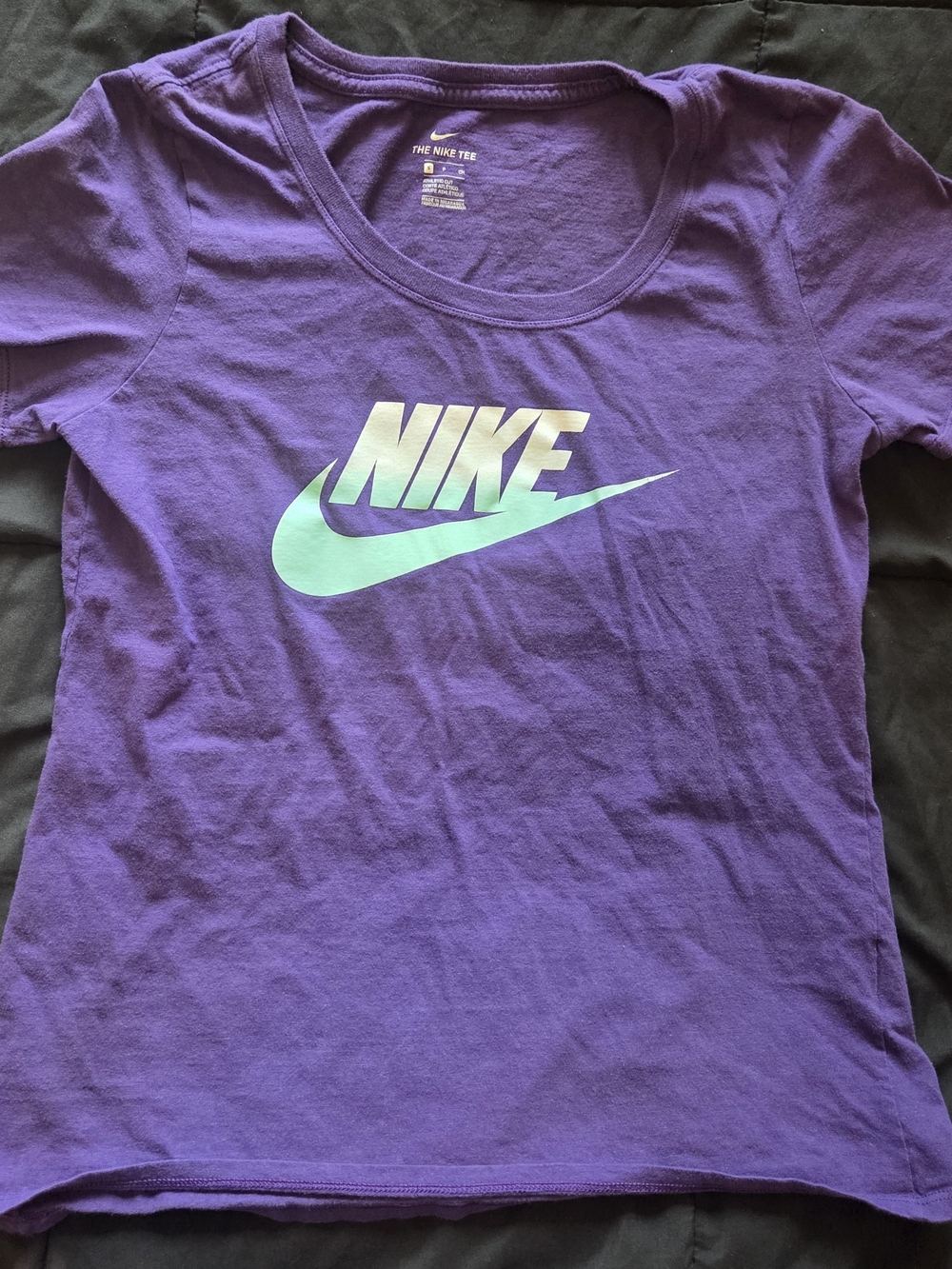 Nike Purple Tee with Mint Green Swoosh